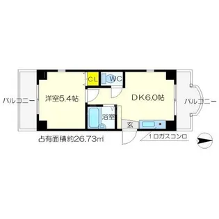 RHYTHM千里山【1階】の間取り