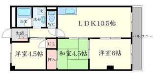 ハイツ三ツ池台【4階】の間取り