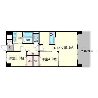 プロスパー江坂東【6階】の間取り