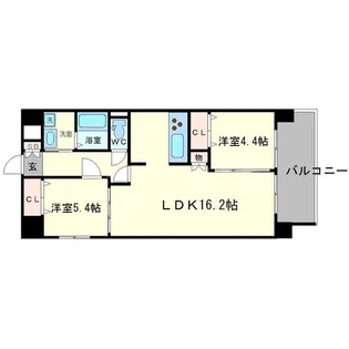 プロスパー江坂東【2階】の間取り