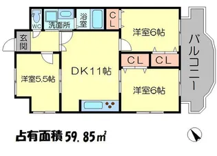 グレイス泉丘【1階】の間取り