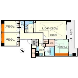 プラウド千里桃山台【3階】の間取り