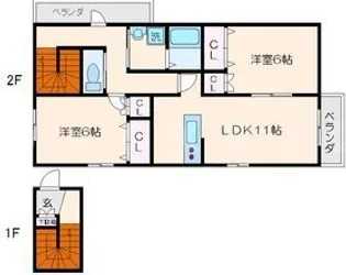 ビィラ コンフォート【2階】の間取り