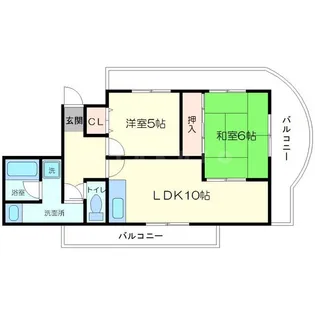 山田マンションビューテラス【4階】の間取り