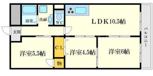 ハイツ三ツ池台【2階】の間取り