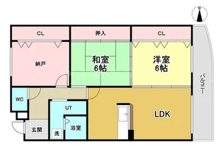 カルム千里山土井【3階】の間取り