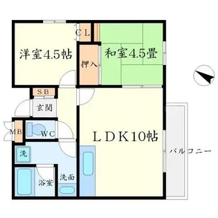 KLコート桃山台【4階】の間取り