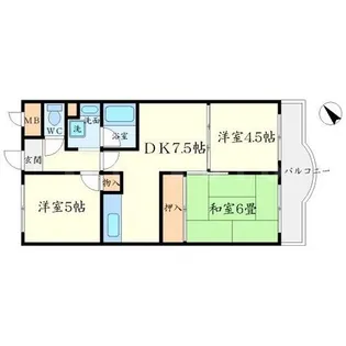 ハイムスーベニール東豊中【2階】の間取り