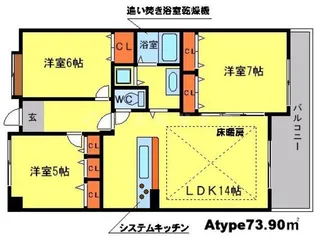 プレミール桃山台【3階】の間取り