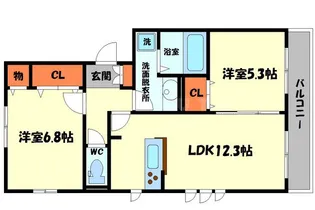 Est Jardin Ⅱ【3階】の間取り