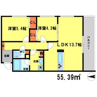 STEADY中桜塚【2階】の間取り