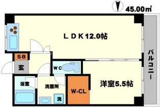 緑地JIROⅡ【12階】の間取り