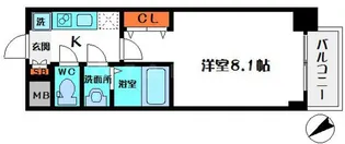 S-RESIDENCE都島【5階】の間取り