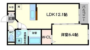 アムール【1階】の間取り