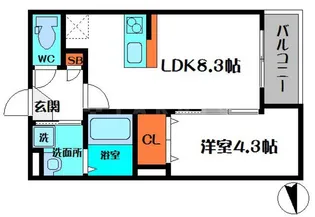 リエート大橋町【3階】の間取り