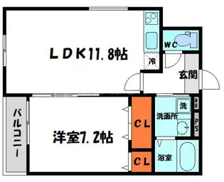 フジパレス月出町【3階】の間取り