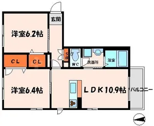 シャーメゾンクレシア【2階】の間取り