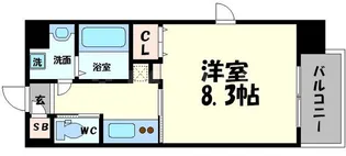 フォレストガーデン天満橋Ⅰ【7階】の間取り