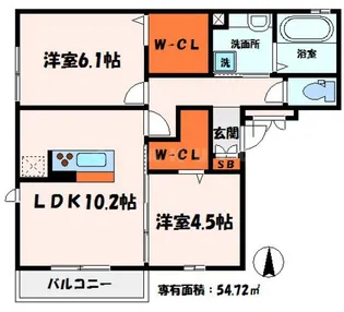 SAKURA【3階】の間取り