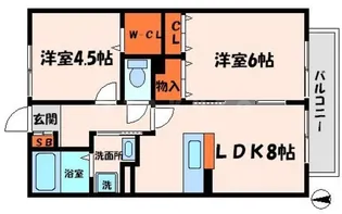 メープル【2階】の間取り