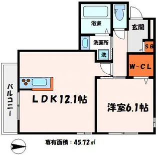 へーベルメゾン西郷通【2階】の間取り