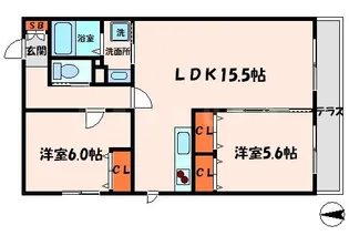 メゾン・サンモール【1階】の間取り