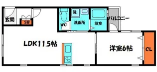 広崎マンション【2階】の間取り