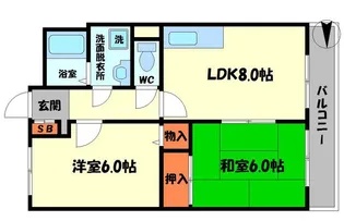 ベルヴィルC棟【2階】の間取り