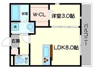 パロス門真【1階】の間取り