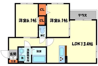 シャーメゾンフェリーク【1階】の間取り