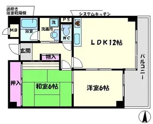 平安ハイツ【4階】の間取り