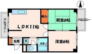 守口ASK八島マンション【2階】の間取り