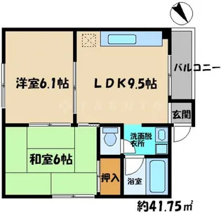 ハイツ梅町【2階】の間取り