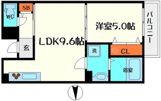 クリエオーレ藤田町【3階】の間取り