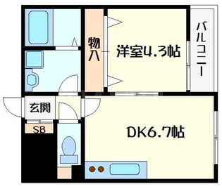 アーリーズ大宮通【4階】の間取り