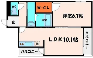 フジパレス皐月WEST【3階】の間取り