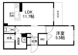 シャーメゾンヴィルグランディール【1階】の間取り