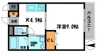 ペジーブル萱島【2階】の間取り