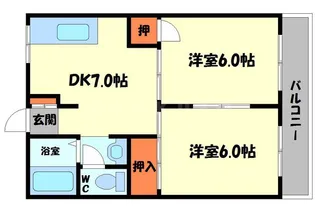 三幸ハイツ【3階】の間取り