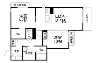 シャーメゾンヴィルグランディール【2階】の間取り