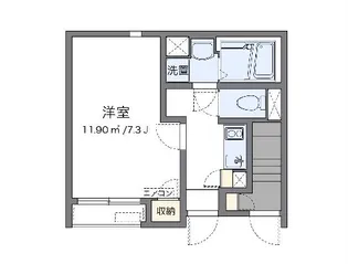 クレイノFUJIMATSU【103号室】の間取り