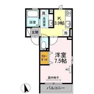 JUNES大倉山【2階】の間取り