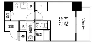アドバンス上町台シュタット【8階】の間取り