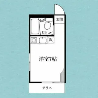 コーポ石川【1階】の間取り