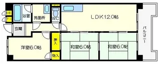 ロイヤルツカワキ【3階】の間取り