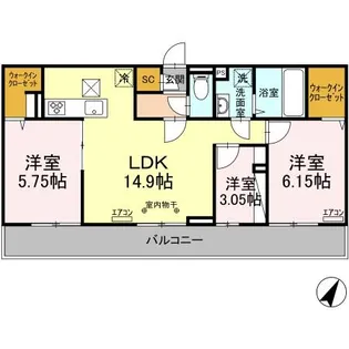 リオグランデ【1階】の間取り