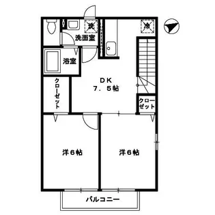 パークサイド ANIYA【2階】の間取り