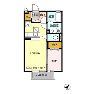 セジュール石原坂【1階】の間取り
