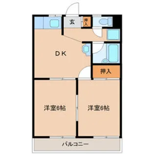 ハイツブライト【1階】の間取り