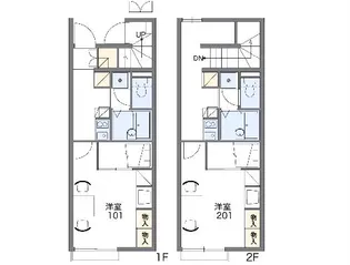 レオパレス日野Ⅱ【201号室】の間取り